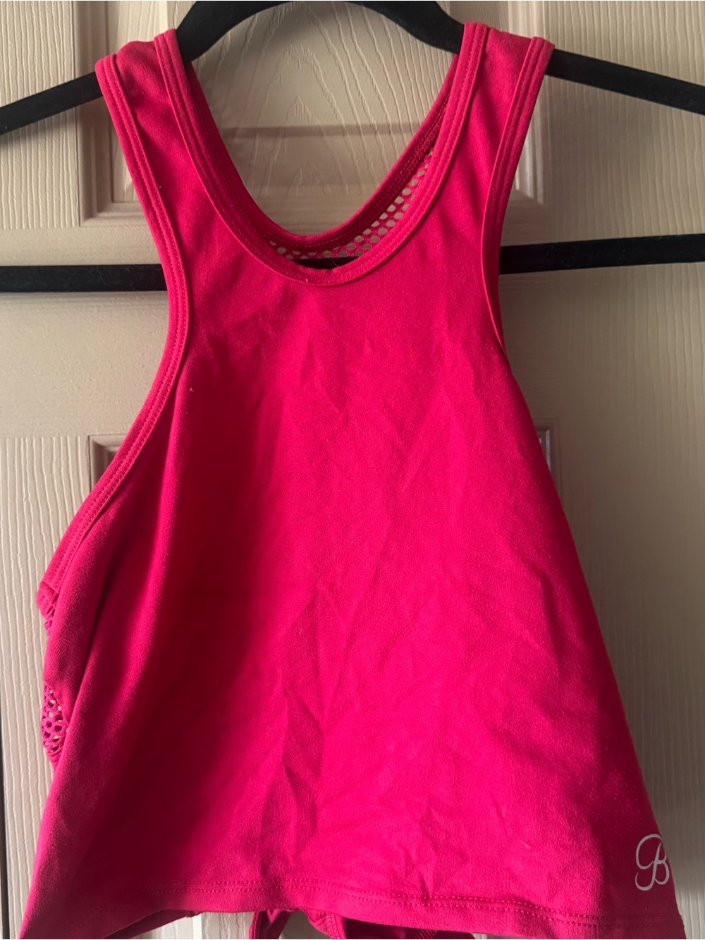 Bombshell Sportswear red Racerback Crop Tank medium